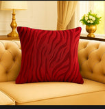 ZEBRA VALVET CUSHION COVER SQUARE PATTERN 16, 18 and 20 INCHES