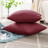 QUILTED CUSHION COVER SQUARE PATTERN 16, 18 and 20 INCHES