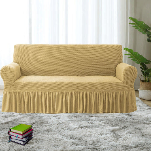 Turkish Style Frill Sofa Cover (Skin Colour)