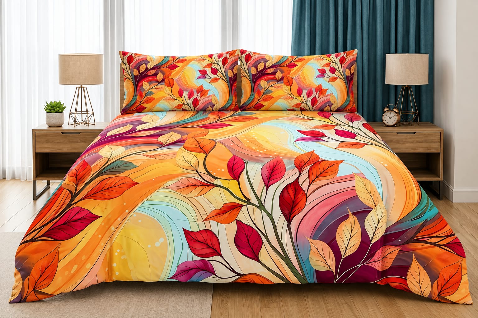 3D Printed Bedsheet with 2 Pillow Covers – 3-Piece Set | All Article