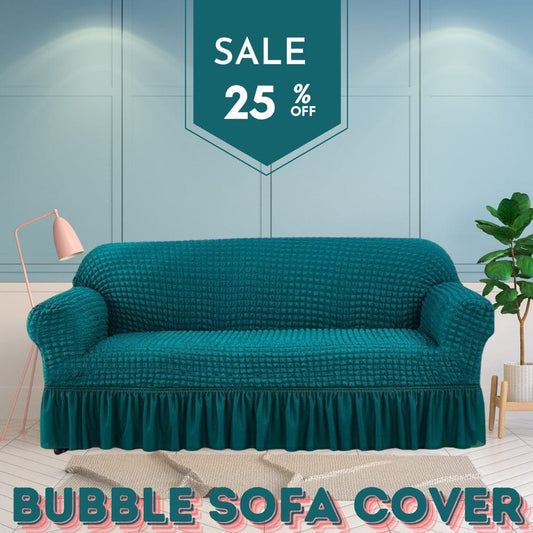 Frill Style Bubble Stuff Sofa Cover (Zink Color)