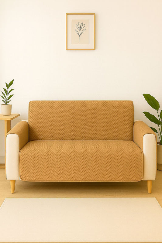 WATERPROOF MAT SOFT SOFA COVER (COPPER COLOUR)