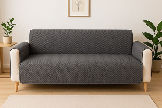 WATERPROOF MAT SOFT SOFA COVER (GREY COLOUR)
