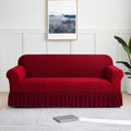 Zebra Velvet Sofa Cover (Meroon Colour)