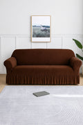 Zebra Velvet Sofa Cover (Brown Colour)