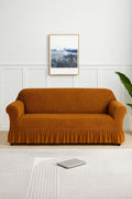 Zebra Velvet Sofa Cover (copper Colour)