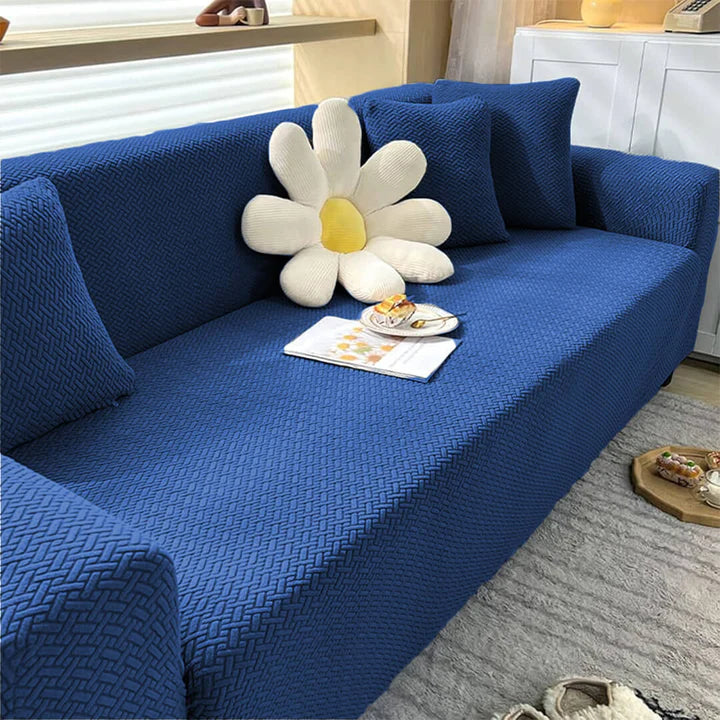 Stripe Jacquard Sofa Cover BLUE