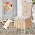 Zebra Valvet Frill Chair Cover (Skin Golden Color)
