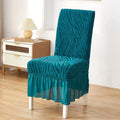 Zebra Valvet Frill Chair Cover ( Zink Color)